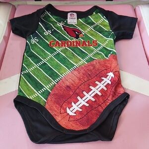 Team Apparel Cardinals Baby Bodysuit - Green and Black